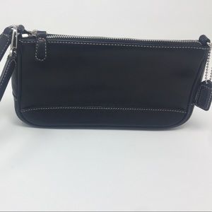 Coach purse wristlet wallet black leather 9 inches